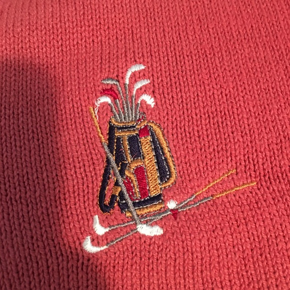 Men’s V-neck Cotton Golf Sweater - Picture 5 of 8